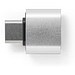 MINSKY. Set aus 2 Aluminium USB-A / USB-C Adaptern, Satinsilber