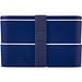 MIYO POP 700 + 700 ml doppelschichtige Lunchbox, blau