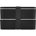MIYO POP 700 + 700 ml doppelschichtige Lunchbox, schwarz