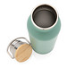Moderne Stainless-Steel Flasche mit Bambusdeckel, grün
