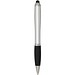Nash RCS Stylus Kugelschreiber aus recyceltem Kunststoff mit farbigem Schaft und schwarzem Griff (schwarze Tinte), silber