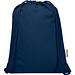 Peru Blend 180 g/m² Sportbeutel aus GRS recycelter Baumwolle 5L, navy