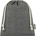 Pheebs 150?g/m2 GRS Zuziehbeutel aus Recyclingbaumwolle mittel 1,5 l, heather schwarz