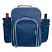 Picknickrucksack aus Polyester für 4 Personen, blau