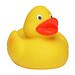 Renn-Ente, mit Metallplatte, gelb/orange, 6,6 cm
