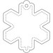 RFX™ H-10 Reflektierender PVC-Anhänger Schneeflocke, weiss