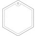 RFX™ H-12 sechseckiger reflektierender PVC-Anhänger, weiss