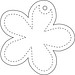 RFX™ H-13 reflektierender TPU-Anhänger Blume, weiss