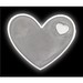 RFX™ S-12 Reflektierender Herz PVC-Aufkleber M, weiss