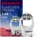 RICHARTZ® FLASCHENÖFFNER fred surfer, silber
