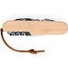 RYKER. Multifunktionales Taschenmesser aus Bambus und Edelstahl mit PU-Griff, Natur