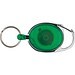 Schlüsselanhänger mit Karabiner und ausziehbarem Schlüsselring DIANA, grün