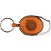 Schlüsselanhänger mit Karabiner und ausziehbarem Schlüsselring DIANA, orange