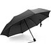 SKYLAR. 2-in-1-Regenschirm mit Einkaufstasche inklusive. Dieser ist aus recyceltem Polyester, Schwarz