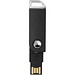 Swivel Rectangular USB-Stick, schwarz, 1GB