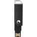 Swivel Rectangular USB-Stick, schwarz, 4GB