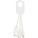 Troop 4-in-1 Ladekabel aus recyceltem Kunststoff, weiss