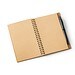 VICENTE. B6-Notizbuch aus Kork und Recyceltes Polyester (100% rPET) mit Kugelschreiber, Schwarz