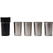 VINGA Parks Becher aus RCS Stainles Steel, 4 Stück, 250ml, schwarz