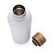 Wood Vakuumflasche aus RCS recyceltem Stainless-Steel, weiß