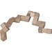 Würfelschlange aus Holz EMANUELE, beige