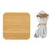 XD COLLECTION 10W Wireless-Charger mit USB aus Bambus, braun