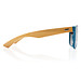 XD COLLECTION Sonnenbrille aus Bambus und RCS recyceltem Kunststoff, blau