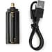 YVIAN. Recycled aluminium rechargeable torch (100% rAL) 10 W, Schwarz