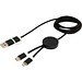 Alasia 150 cm 5-in-1 Kabel aus recyceltem Kunststoff für Datenübertragung und 27W Schnellladung, schwarz