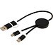 Alasia 30 cm 5-in-1 Kabel aus recyceltem Kunststoff für Datenübertragung und 27W Schnellladung, schwarz