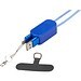 Anser Smartphone Lanyard aus recyceltem Kunststoff mit 27 W 5-in-1 integriertem Kabel, royalblau