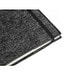 BALDWIN. A5 Notizblock mit Umschlag aus recyceltem Filz (100% rPET) und linierten Seiten aus 100 % Recyclingpapier, Dunkelgrau