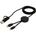 Citala 150 cm 5-in-1 Kabel aus recyceltem Kunststoff für Datenübertragung und 27W Schnellladung, schwarz