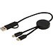 Citala 30 cm 5-in-1 Kabel aus recyceltem Kunststoff für Datenübertragung und 27W Schnellladung, schwarz