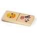 DOMIN. Domino-Spiel aus Holz mit 28 Tierfiguren, Naturhell