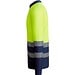 Sicherheits-Langarm-Poloshirt, XXL, Marineblau/Neon-Gelb