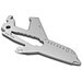 Geschenkartikel: ROMINOX® Key Tool Airplane / Flugzeug (19 Funktionen) im Motiv-Mäppchen Werkzeug, silber