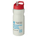 H2O Active® Eco Base 650 ml Sportflasche mit Ausgussdeckel, elfenbeinweiß/ rot