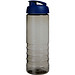 H2O Active® Eco Treble 750 ml Sportflasche mit Stülpdeckel & Trinkklappe, kohle, blau