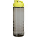 H2O Active® Eco Treble 750 ml Sportflasche mit Stülpdeckel & Trinkklappe, kohle, limone