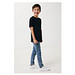 Iqoniq Koli Kids T-Shirt aus recycelter Baumwolle, schwarz, 9-10 y