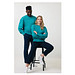 Iqoniq Kruger Relax-Rundhals-Sweater aus recycelt. Baumwolle, verdigris, L