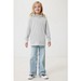 IQONIQ Yengo KidsHoodie mit Seitentaschen aus rec. Baumwolle, light heather grey, 1112