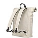 Lennon Roll-Top Recycled PU Backpack Rucksack, Beige
