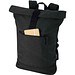 Recanvas 14” GRS recycelter Rolltop-Rucksack 16L, schwarz
