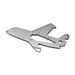 ROMINOX® Key Tool, Airplane - 18 Funktionen, silber