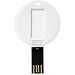 Round Credit Card USB-Stick, weiss, 64GB