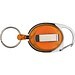 Schlüsselanhänger mit Karabiner und ausziehbarem Schlüsselring DIANA, orange