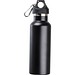 Vakuum Isolierflasche, matt, 750ml mit Karabiner, schwarz