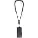 Vega verstellbares, recyceltes Smartphone Lanyard, schwarz